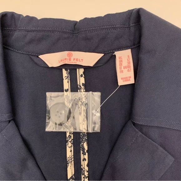 Laurie Felt Belted Utility Jacket with Contrast
Print Detai Indigo Sz 8 - Picture 3 of 12